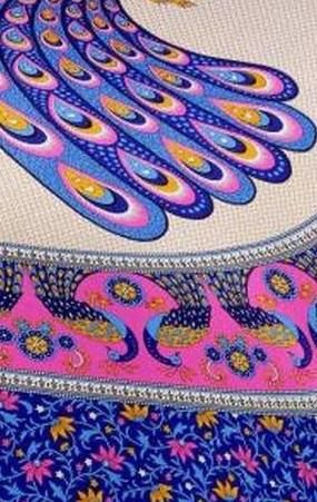 Jaipuri printed cotton double bedsheet with colorful traditional patterns, soft fabric, and intricate design for a vibrant bedroom look.