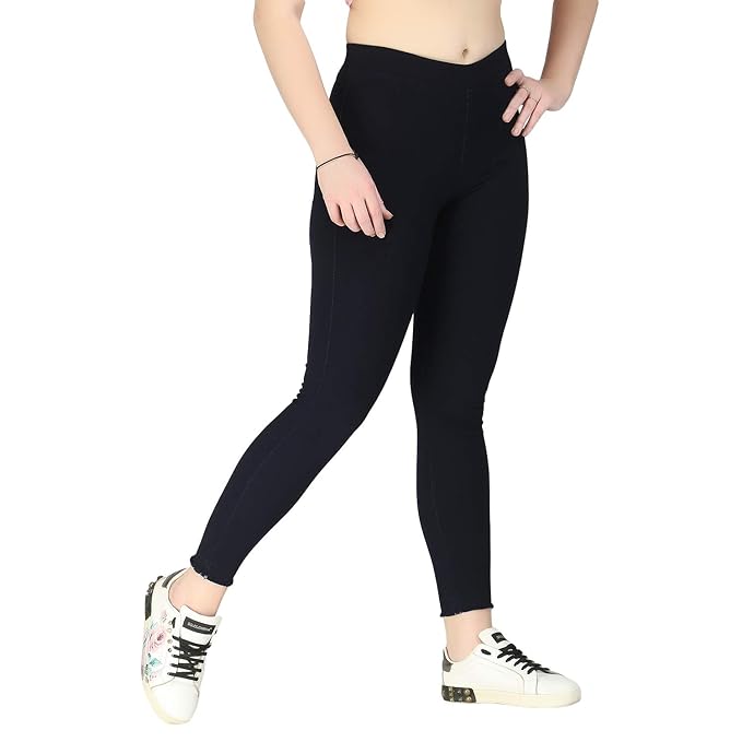 Navy women's regular fit jeans by FIZZI SHOP, showcasing classic denim style with a comfortable fit and clean stitching.