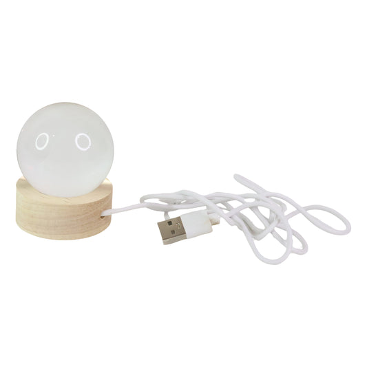 Wukusy 3D crystal ball lamp for bedroom and home decor, featuring a glowing 3D night light design with decorative room ambiance.