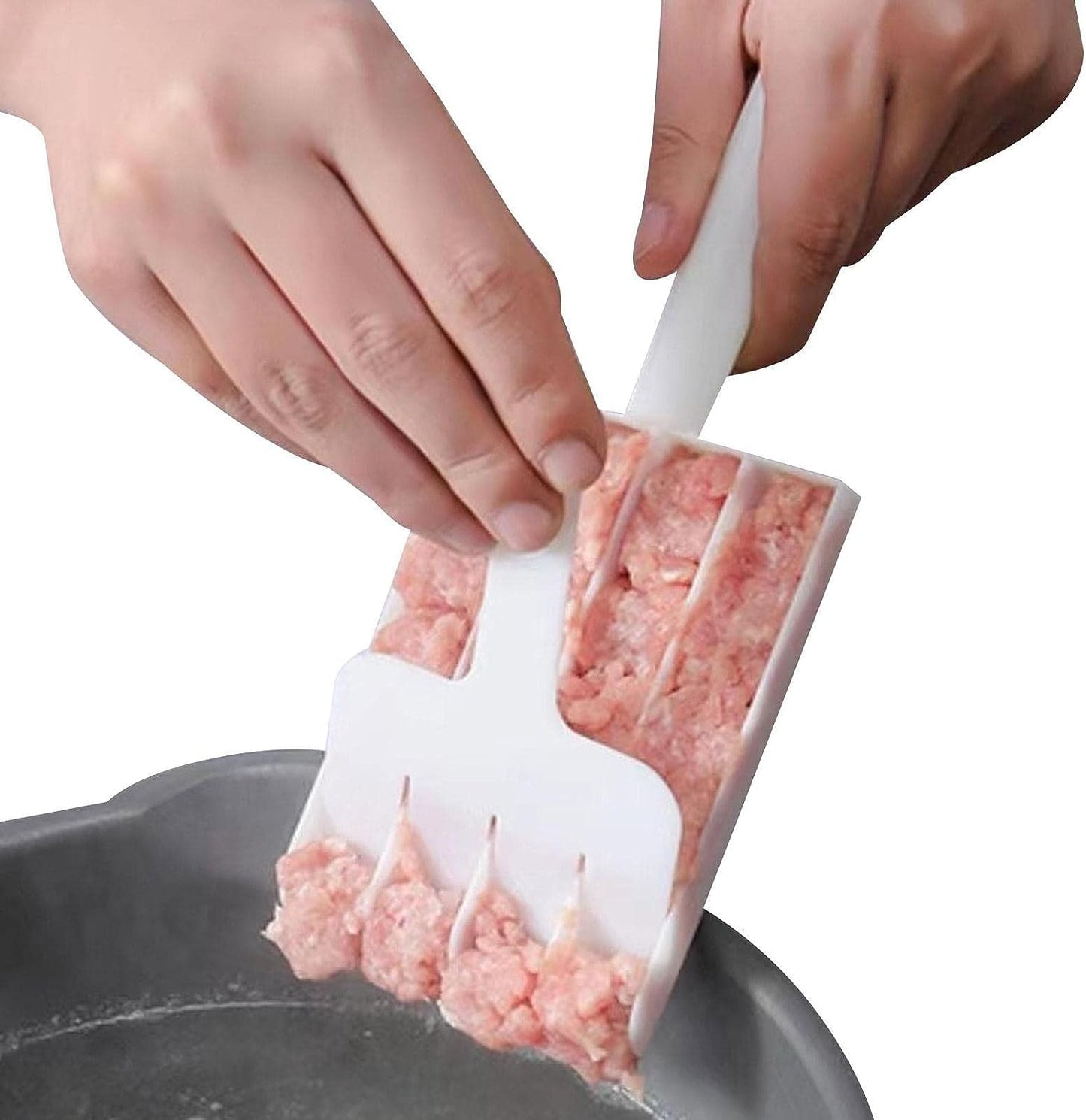 Wukusy 5913 Small Meatball Maker set with two portable meatball scoops for making cake balls, ice cream, and hand-cut meatballs.