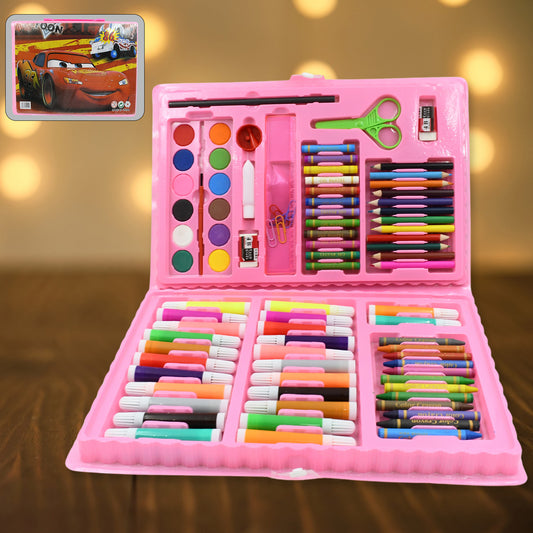 Wukusy 17978art kids art supplies set with colorful drawing and coloring tools in a portable case, includes 86 pieces for children ages 4+.