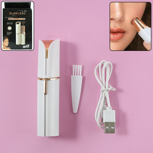 Wukusy rechargeable facial hair remover set for women with ergonomic handle and multiple attachments for gentle hair removal.
