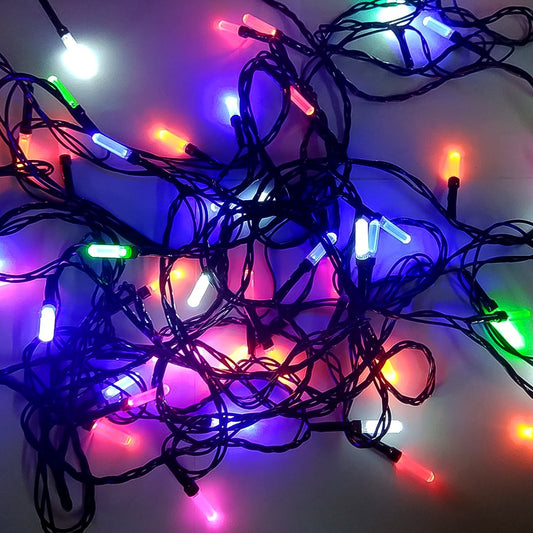 Wukusy Festival 3-meter LED string light with multi-color bulbs, suitable for indoor and outdoor Diwali and celebration decorations