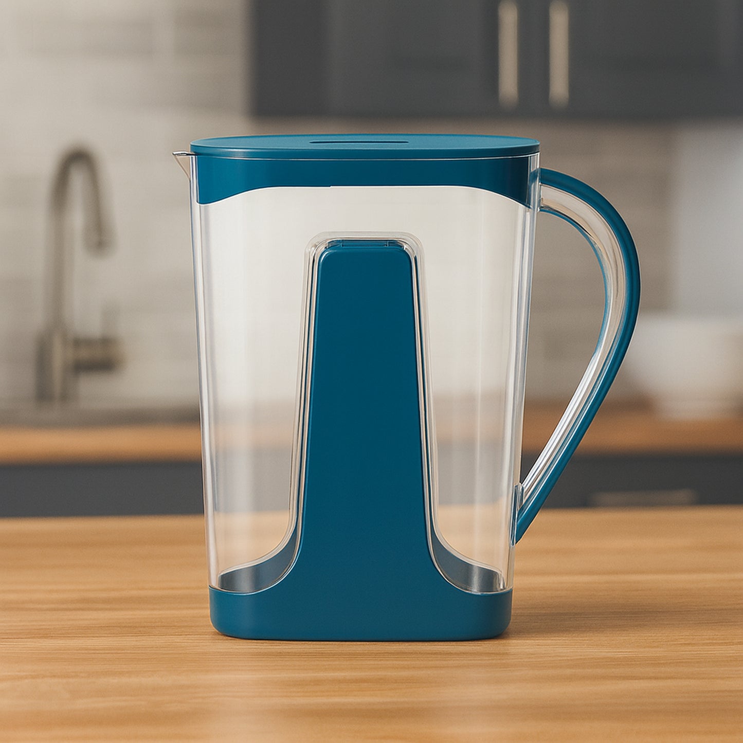 Wukusy Supermom Pure Water Jug 2000ml in clear plastic with a handle, designed for home kitchen use.