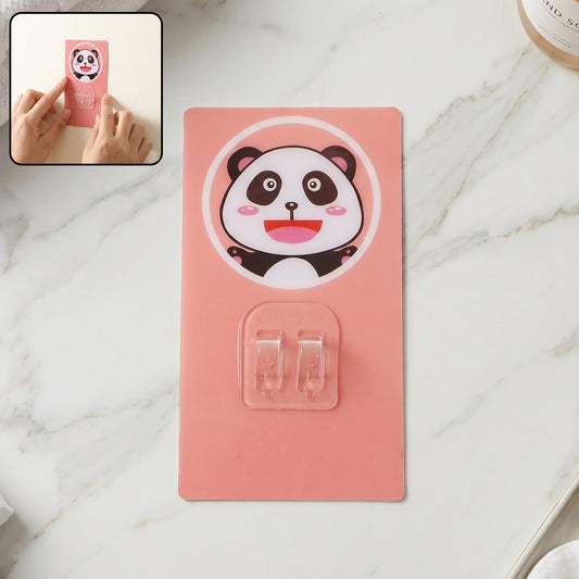 Wukusy cartoon adhesive plastic wall hook with strong hold self-stick hanger for storage and organization on smooth surfaces.