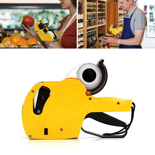 Wukusy Price Labeller Gun used in department stores for quick and accurate price tagging of products and merchandise.