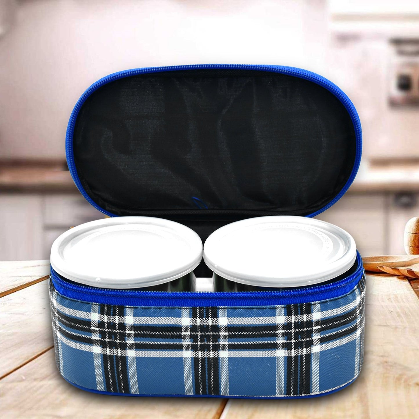 Set of three Wukusy stainless steel containers for corporate lunches, featuring durable, eco-friendly meal storage solutions.