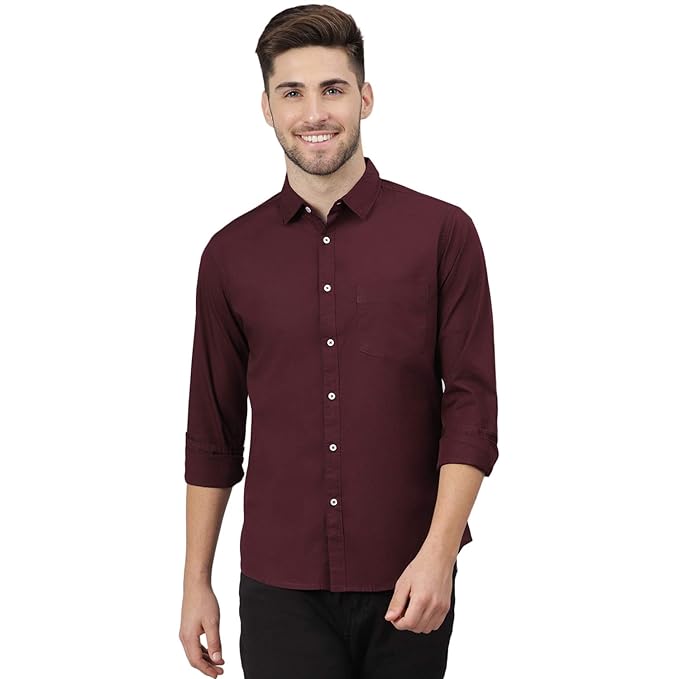 Seasons men's slim fit shirt in classic aqua blue, featuring a tailored design and button-down front.