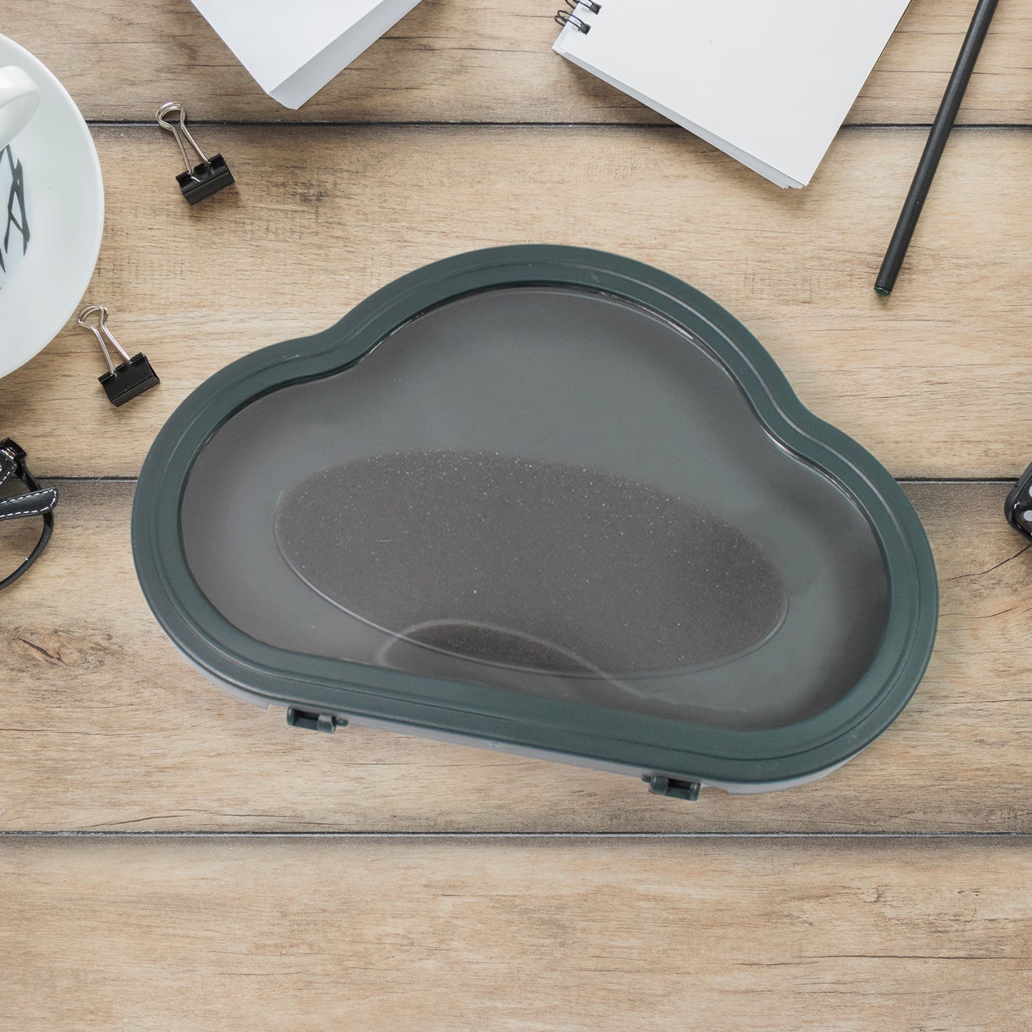 Gray waterproof smartphone stand case by Wukusy, designed to hold and protect your mobile device during activities.