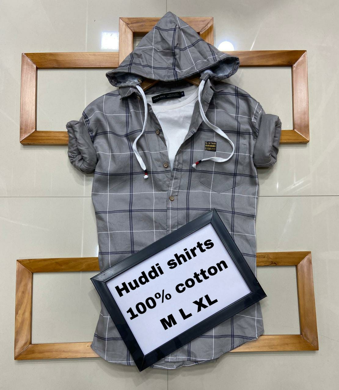 Seasons Grey G Star hoodie with full sleeves, casual shirt featuring a comfortable fit and stylish design.