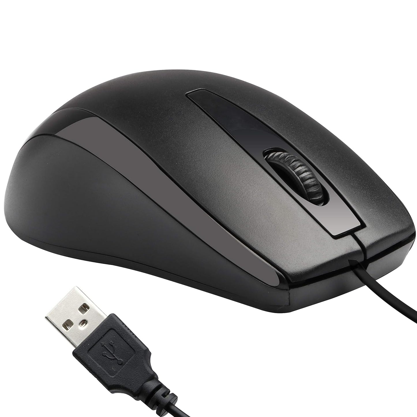 Seasons Zebronics Zeb-Alex wired USB optical mouse with three buttons, ergonomic design for smooth navigation and precise control.