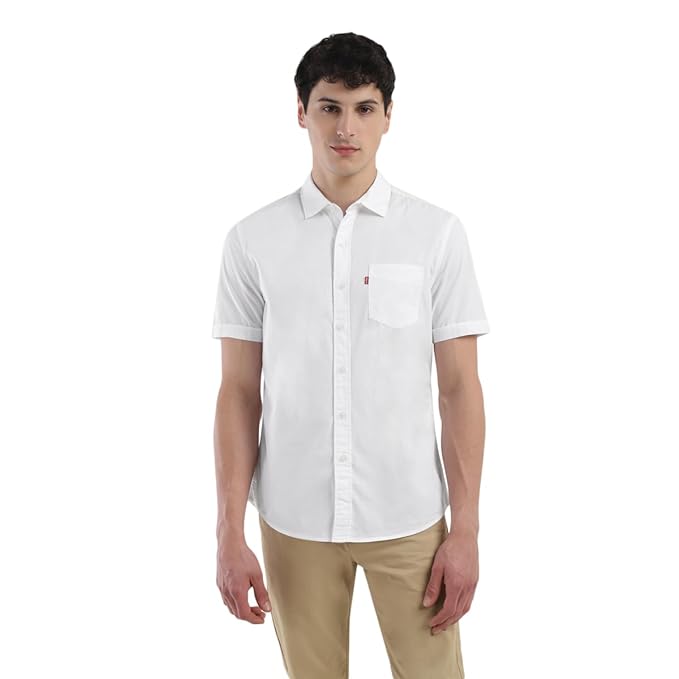 Seasons men's slim fit solid shirt, stylish and tailored, with a classic collar and long sleeves, displayed on a neutral background.