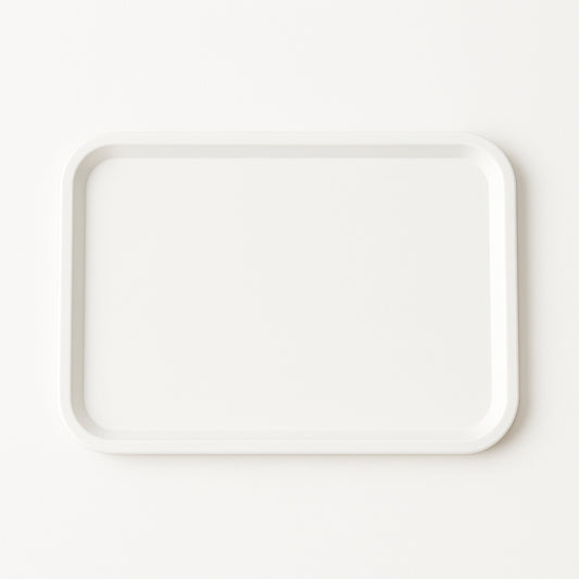 Wukusy plastic serving tray plate, 40x30 cm, durable kitchen tray with raised edges, ideal for serving food and beverages.