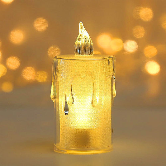 Wukusy 6240a simple crystal candles for home decoration, featuring elegant candle lights on a decorative surface.