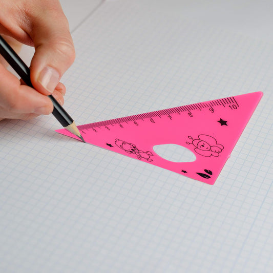 Set of four Wukusy office cartoon giraffe rulers including scale, meter, and triangle rulers, featuring colorful giraffe designs.