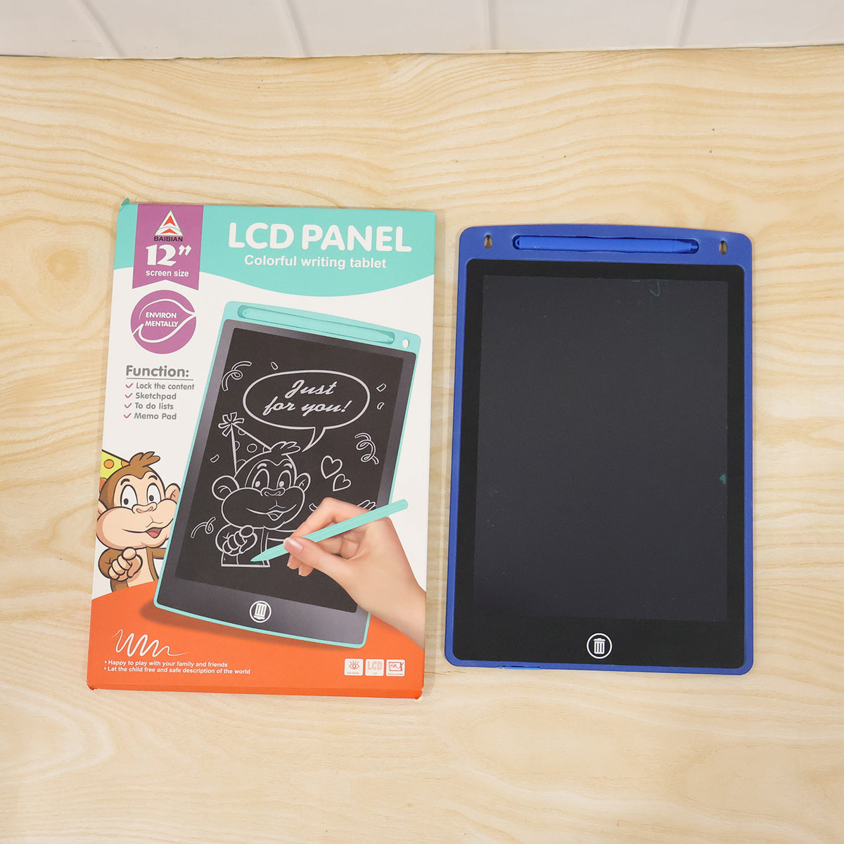 Wukusy 10.5-inch LCD writing tablet digital drawing pad with stylus for drawing, writing, and note-taking.