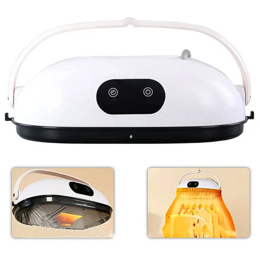 Wukusy portable clothes folding dryer in use, compact home and kitchen appliance for efficient garment drying.