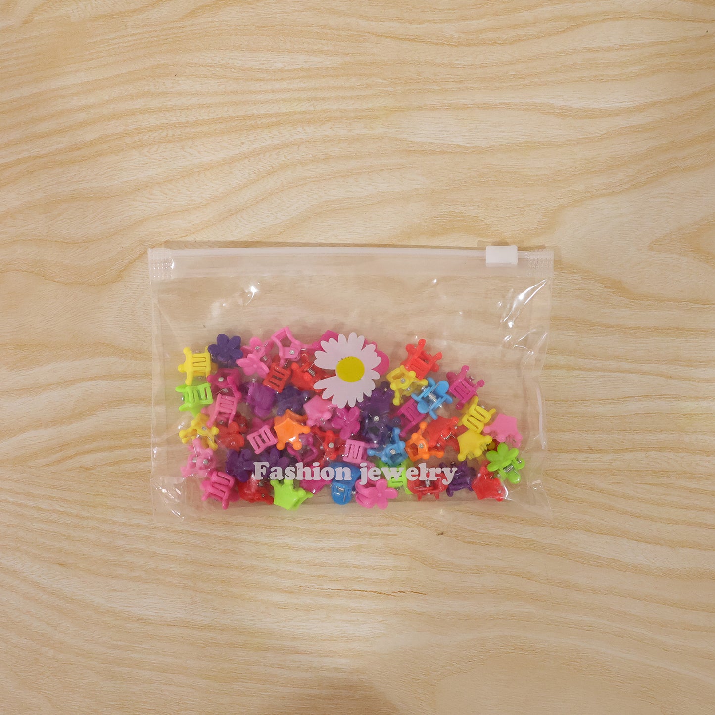 Set of colorful mini Wukusy hair claw clips featuring vibrant, small hair accessories for stylish hair styling.