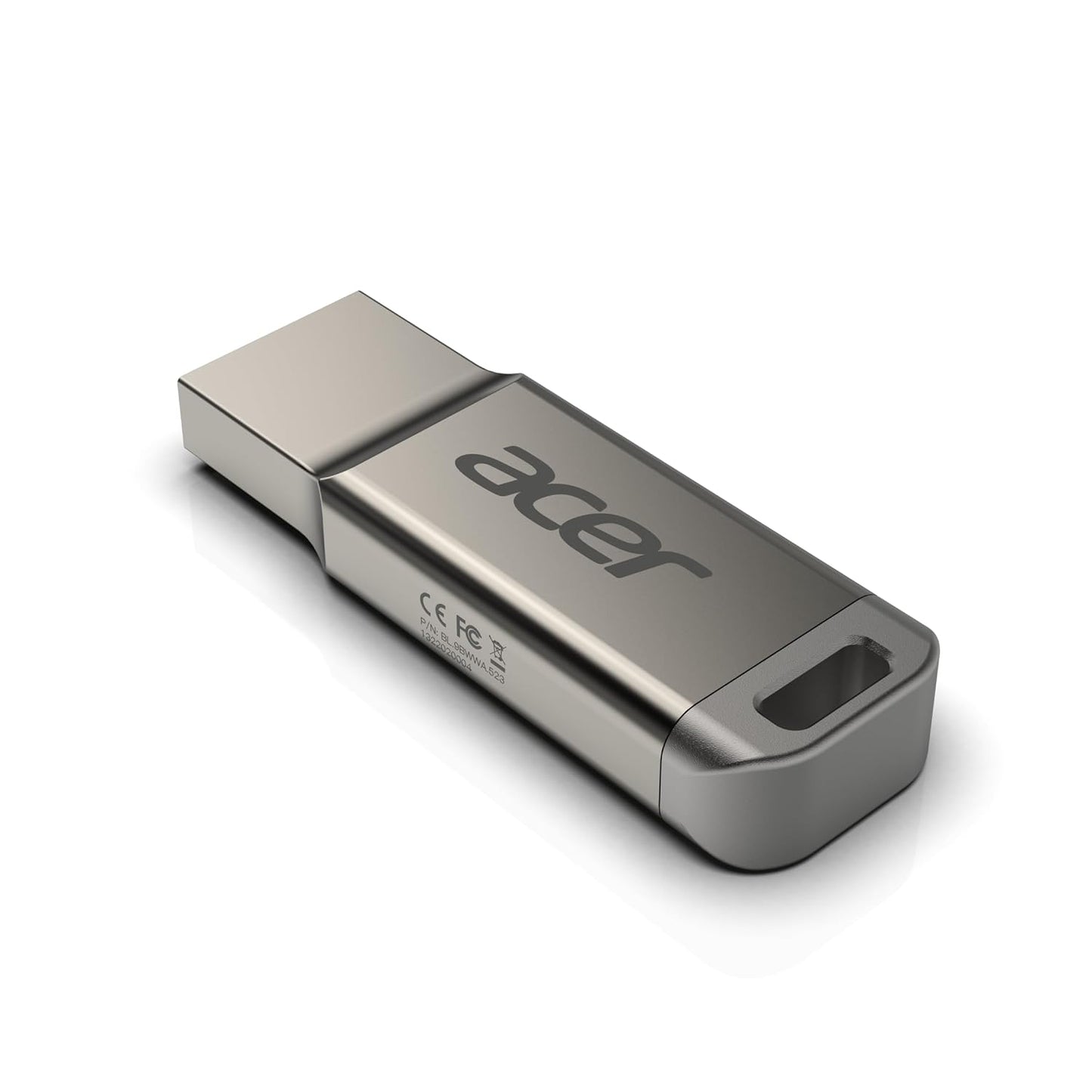 Silver Acer UM310 64GB pen drive with FIZZI SHOP branding, compact USB storage device on a white background.
