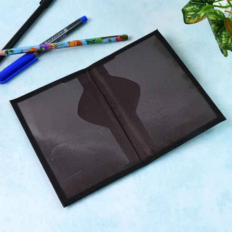 Ekom stylish printed passport holder cover with world map and landmark design, used as a travel document organizer.