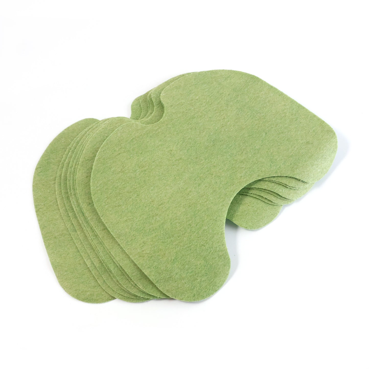 Set of 10 Wukusy herbal-infused knee relief patches with adhesive for soothing knee pain and discomfort, shown on a white background.