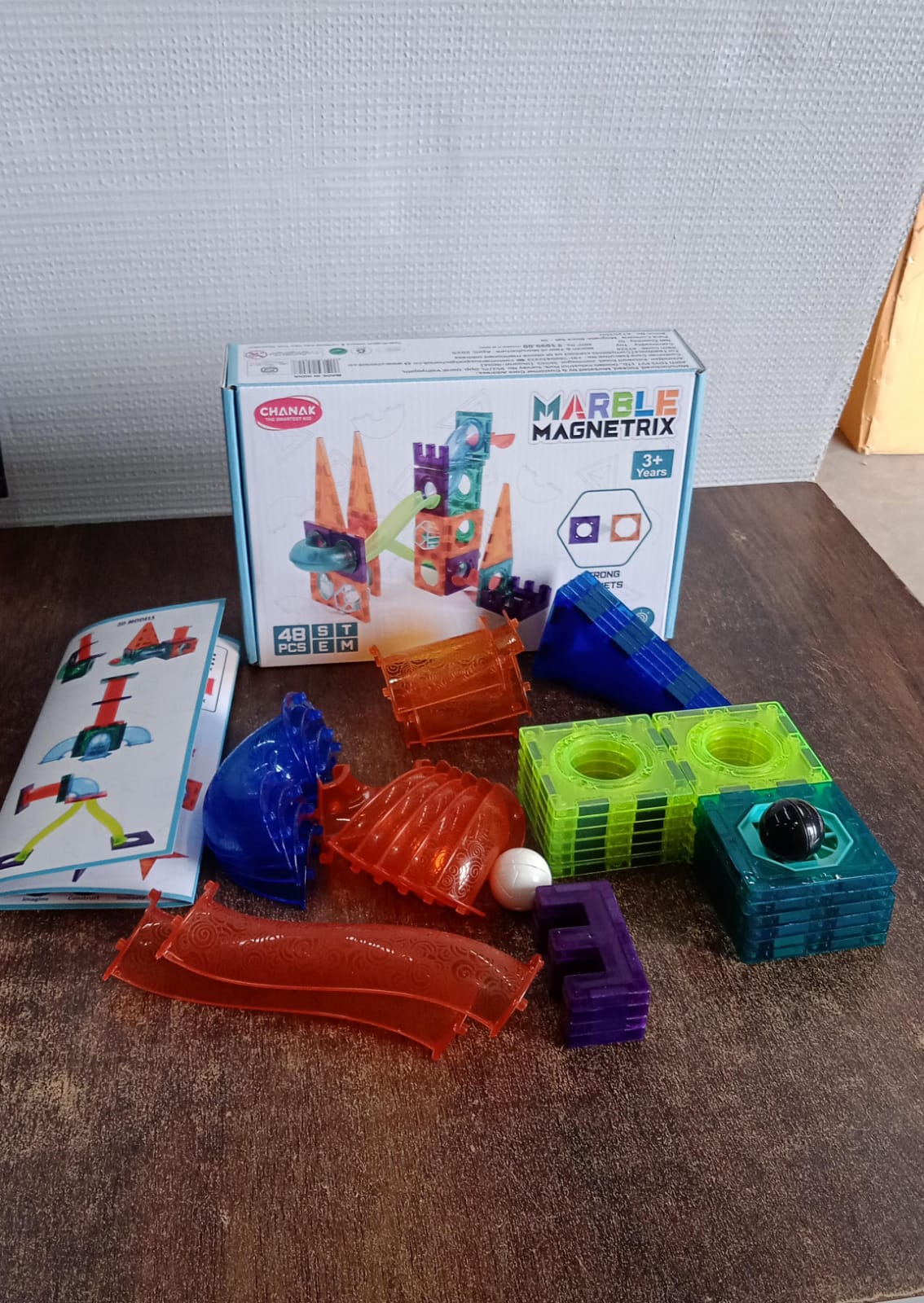 Wukusy Marble Magnetrix magnetic marble run building set with colorful marble tracks and magnetic pieces for creative play