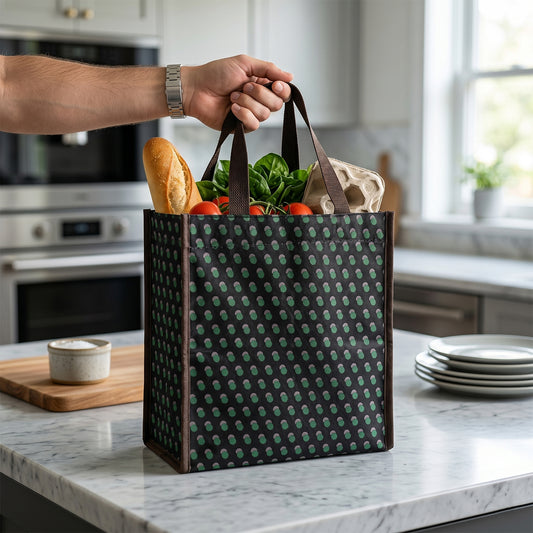Reusable Wukusy multipurpose carry bag, 23x22 cm, durable fabric with handles, ideal for shopping and storage.