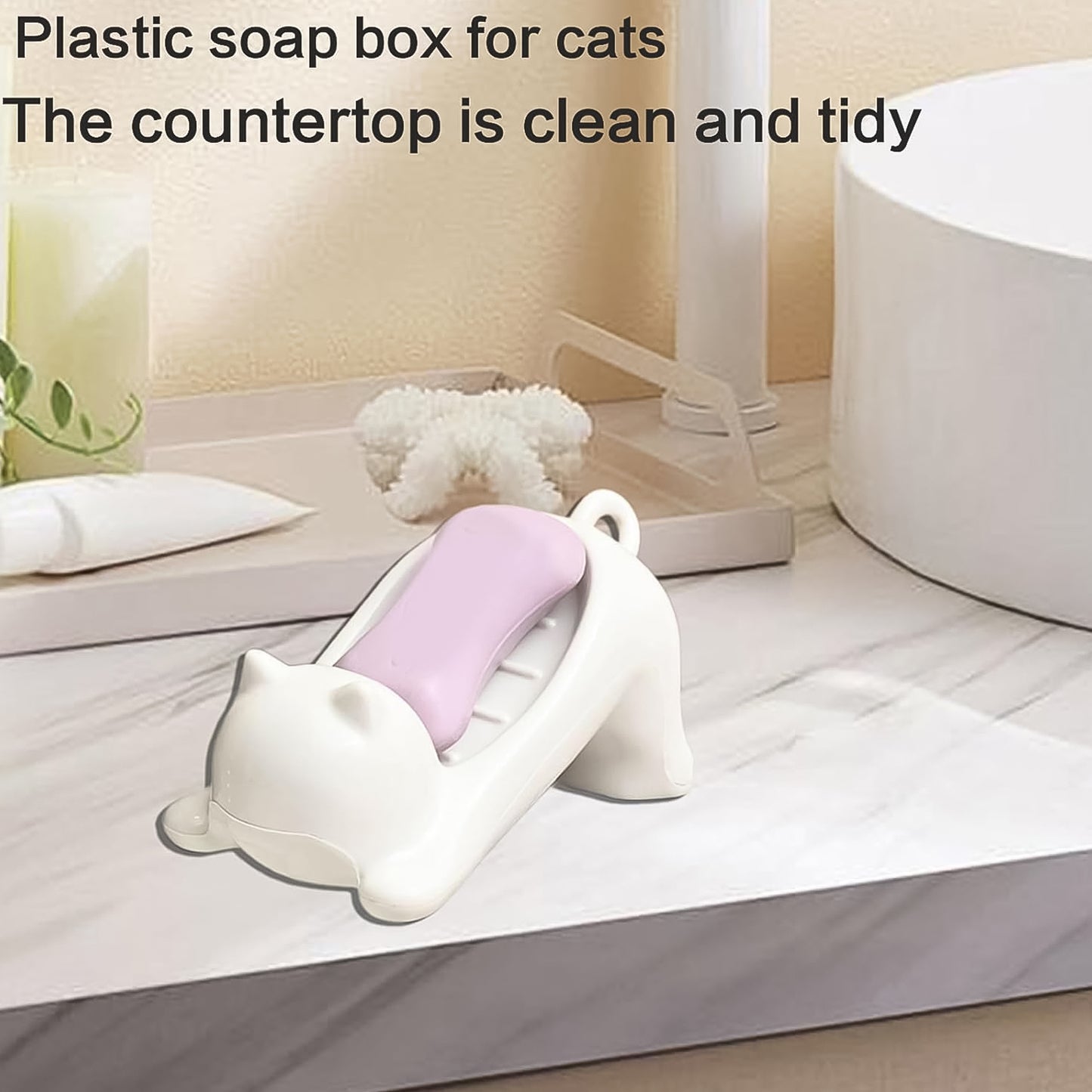 Wukusy cartoon animal shape soap dish holder in bright colors, designed for bathroom home improvement and organization.