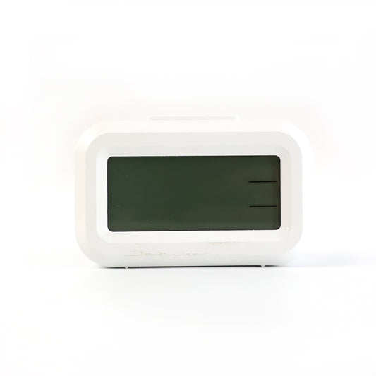 Wukusy modern digital LED alarm mini clock displaying time with bright red digits on a black background.