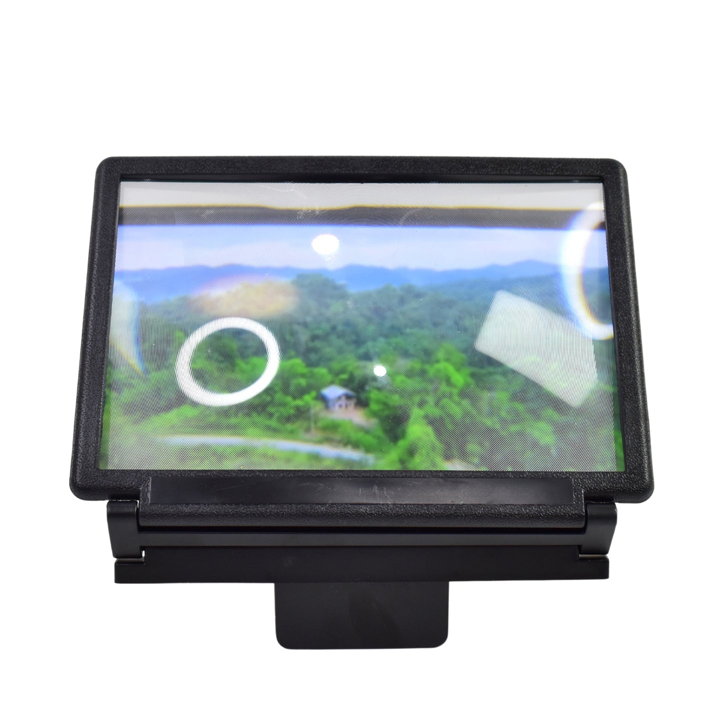 Wukusy 3D HD mobile phone screen magnifier amplifier displaying a large, clear smartphone screen for enhanced viewing.
