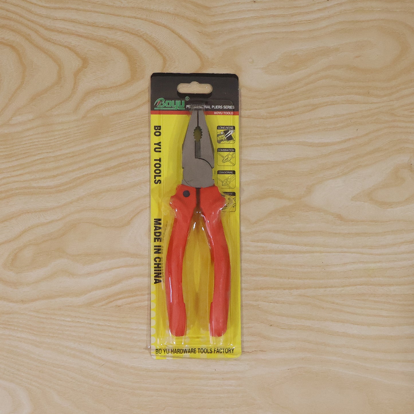 Wukusy heavy duty combination pliers with wire cutting and gripping jaws, versatile hand tool for electrical and DIY tasks