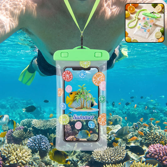 Waterproof Mobile Pouch Transparent Phone Cover With Neck Strap
