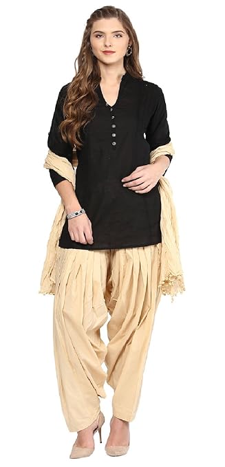 Elegant women’s short kurta and patiala salwar suit set with dupatta by FIZZI SHOP, featuring traditional and stylish design.