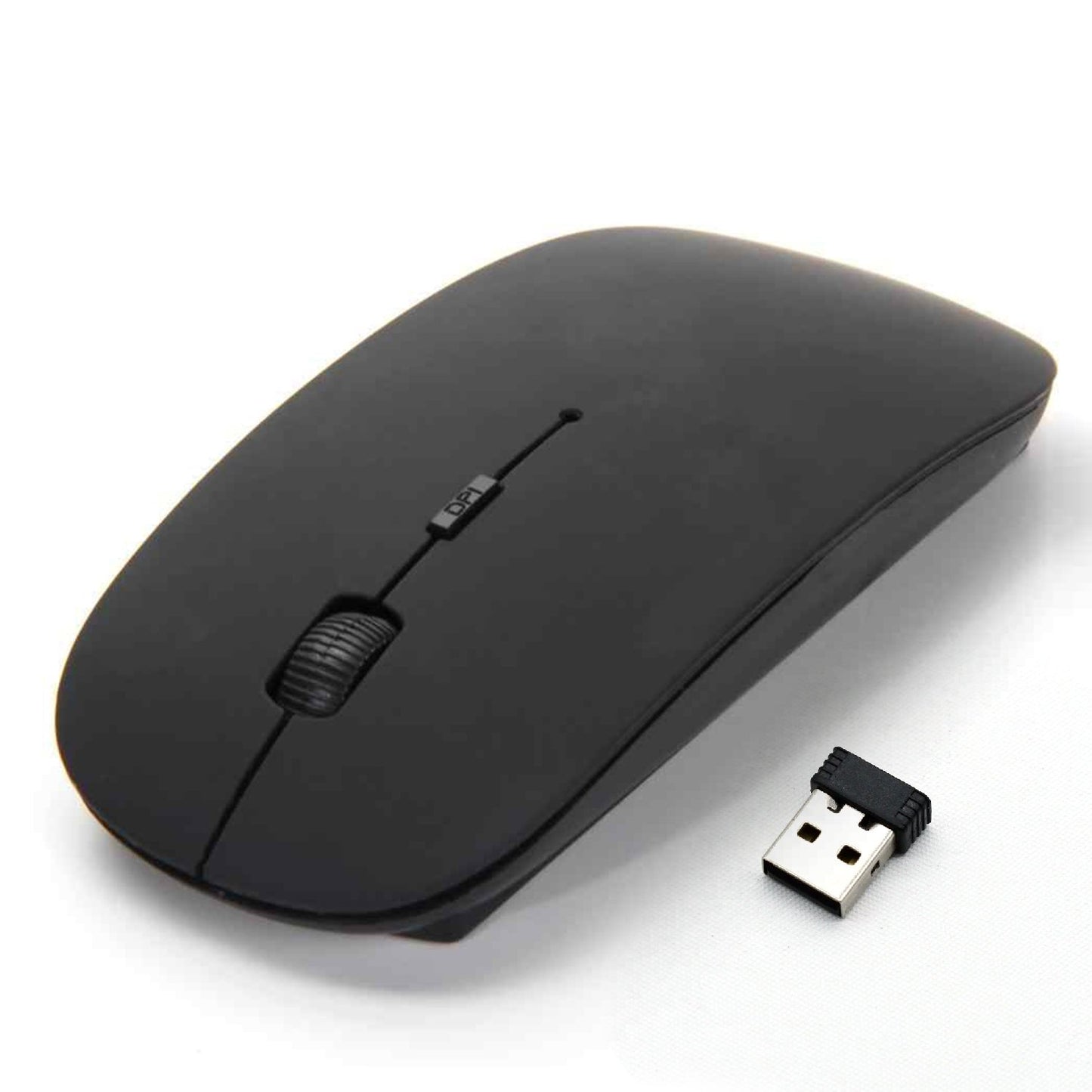 Wireless Wukusy mouse for laptops, Mac, and iPad Pro, featuring ergonomic design and wireless connectivity for office use.