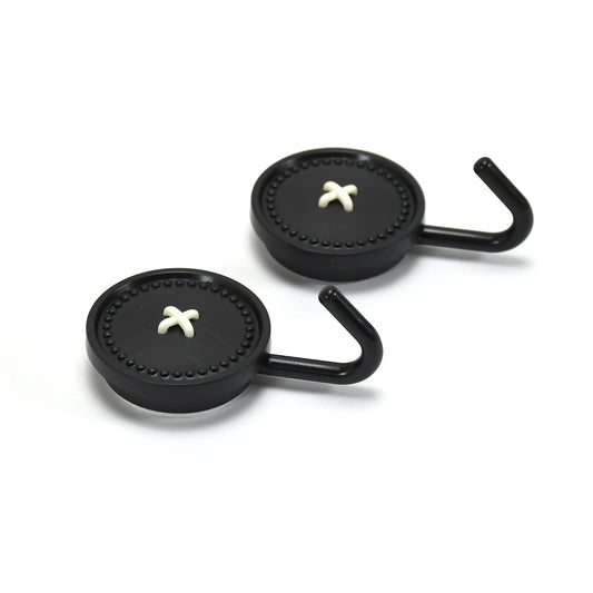Two heavy-duty Wukusy 7473 Big Wall Hooks mounted on a wall, ideal for home organization and hanging items securely.