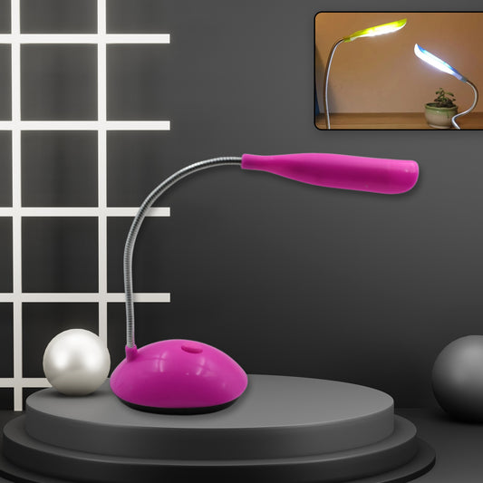 Wukusy portable LED desk lamp with flexible neck, button control, eye-caring light for reading and relaxation.