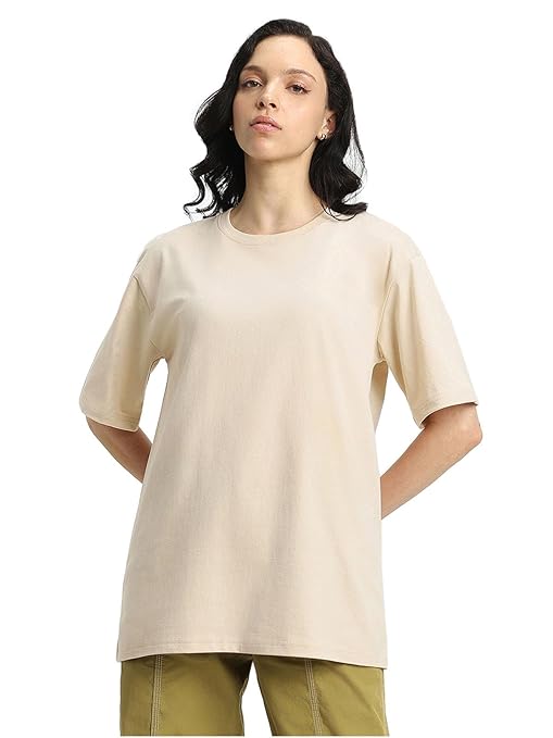 White cotton women's half sleeve T-shirt with a swan graphic, by Seasons, featuring a comfortable and casual fit.