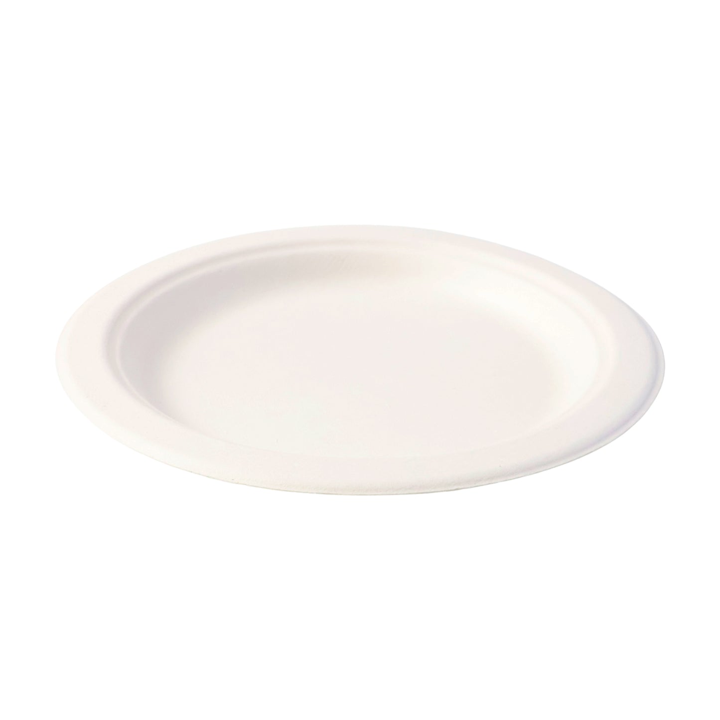 Wukusy Freshee 6-inch round compostable bagasse plate, set of 10, eco-friendly disposable tableware for home and kitchen use