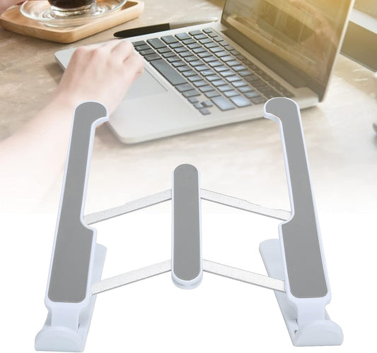 Wukusy adjustable laptop stand holder with foldable legs and high-quality fiber for ergonomic positioning and stability.