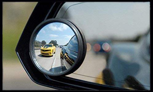 Pair of Wukusy 1512 Blind Spot Round Wide Angle Adjustable Convex Rear View Mirrors for automotive safety, set of 2.