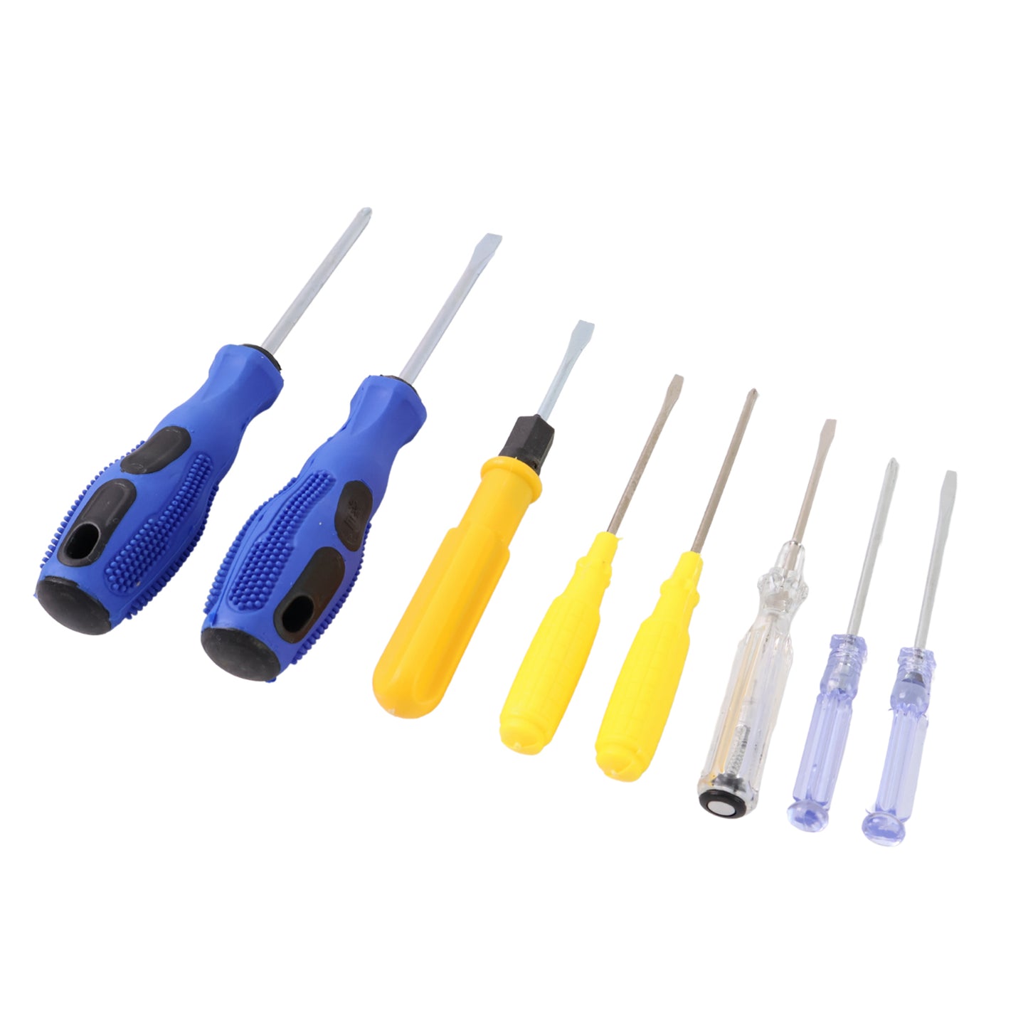 Wukusy 8-in-1 automotive hand tool kit with steel and plastic hammer, screwdriver, and tape measure for versatile repair tasks