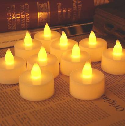 Set of 24 white LED tealight candles by Wukusy, decorative festival lights for ambiance and special occasions