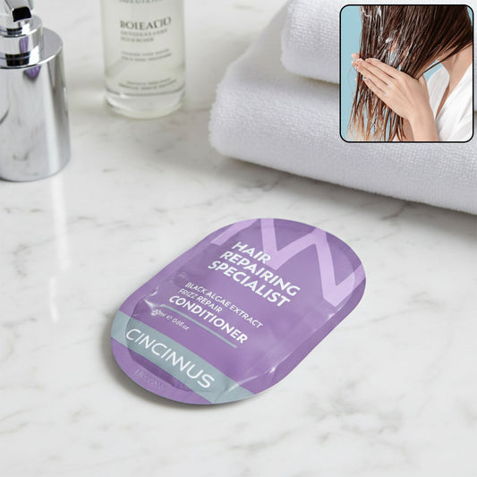 Wukusy Hair Repairing Conditioner Sachet 20ml shown, small travel-sized packet with nourishing hair treatment.