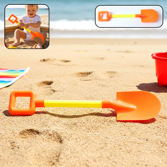 Wukusy kids beach sand shovel toy in bright colors, perfect for children to dig and play in the sand at the beach.