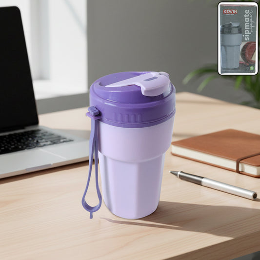 Wukusy plastic Sipmate-style sipper bottle, 500ml capacity, showing a clear, lightweight water bottle with a screw-on lid.