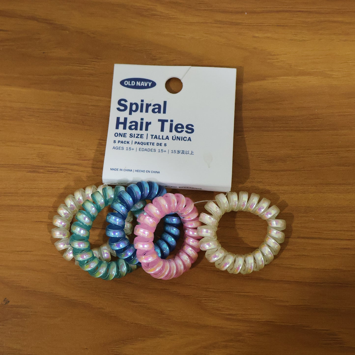 Set of five Wukusy soft stretchable telephone wire style hair bands in mixed colors, ideal for secure, comfortable hair styling.