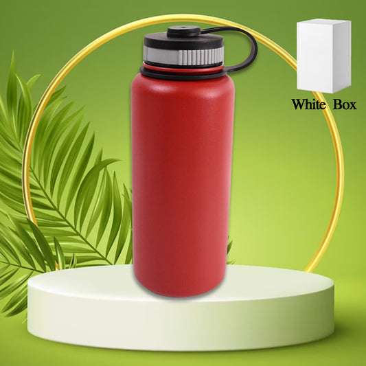 Wukusy stainless steel double wall vacuum-insulated water bottle, 1000 ml, in mix color with a sleek, modern design.