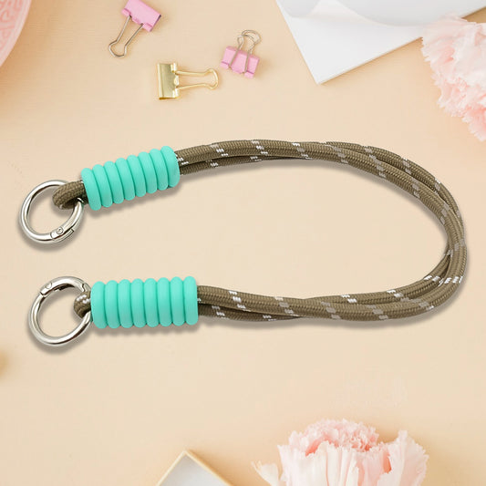 Wukusy multicolor two-sided adjustable wrist strap lanyard with cellphone phone strap, 14.5-inch length for electronics use.