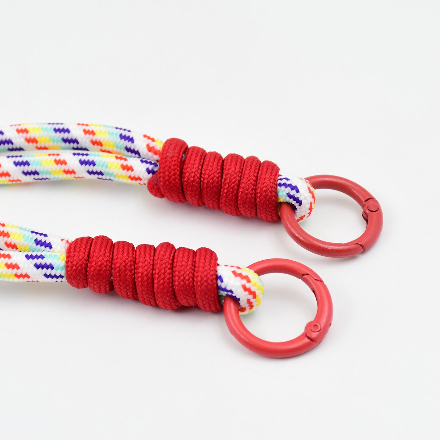 Multicolor Wukusy universal phone lanyard for all smartphones, 52-inch cross-body cell phone holder with clip.