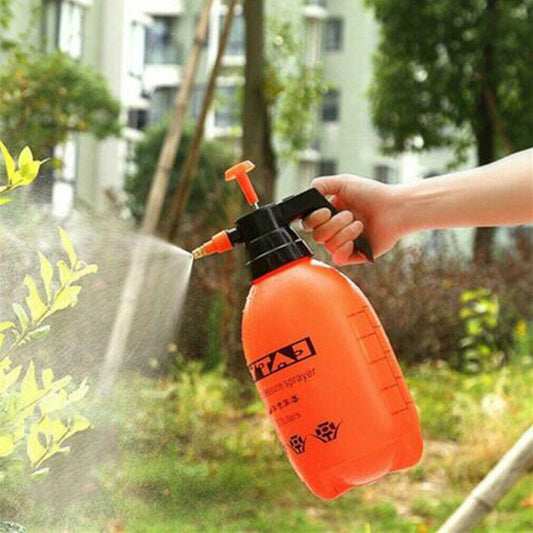 Wukusy 2L hand-held garden water sprayer with pump pressure for watering plants and garden tasks.